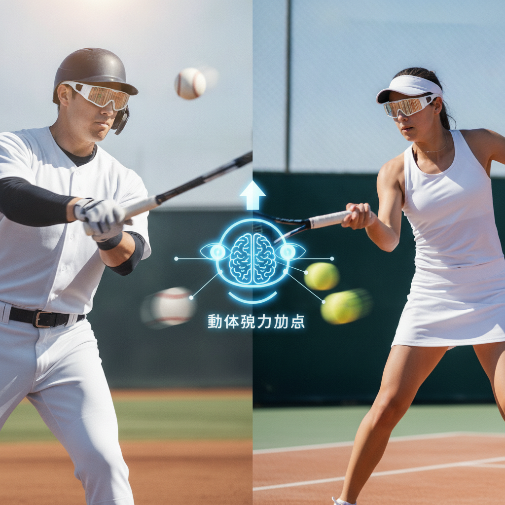 野球やテニスなど動体視力が重要なスポーツで、ストロボグラスは具体的にどのような効果を発揮しますか?